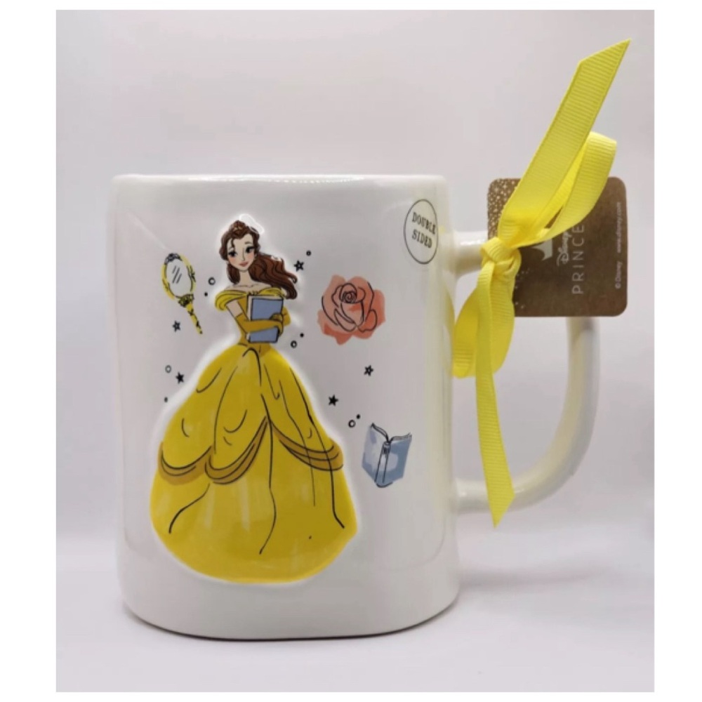 NEW Rae Dunn Disney Beauty and The Beast Mug Belle Double Sided - Picture 3 of 6